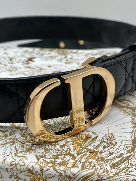 Женский ремень Christian Dior женский кожа черный 139034-2