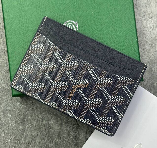 Картхолдер Goyard мужской кожа черный 195499