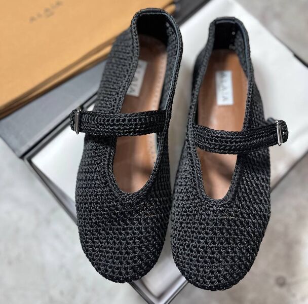 Балетки Alaïa женский черный 180097