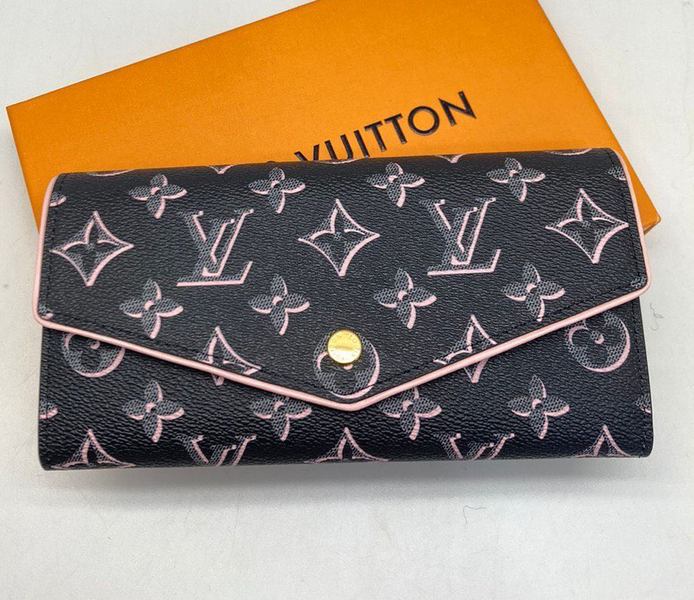 Кошелек Louis Vuitton женский кожа черный 95324