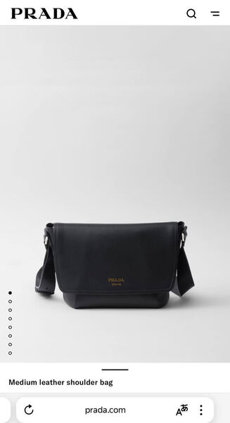 Мужская сумка мессенджер Prada мужской кожа черный 173124-5