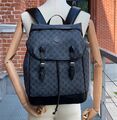 Мужской рюкзак Gucci мужской канва графитовый 123790-1