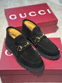 Ботинки Gucci женский замша черный 136767-2