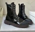 Ботинки Brunello Cucinelli женский кожа черный,серебристый 124710