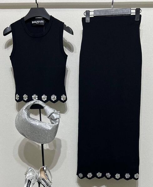 Костюм Balmain женский черный,серебристый 155665