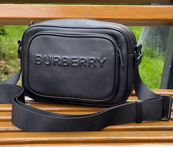 Мужская сумка мессенджер Burberry мужской кожа черный 42720