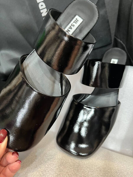 Шлепки Jil Sander женский кожа черный 155084-4