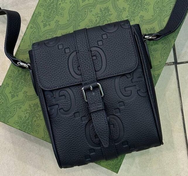 Мужская сумка мессенджер Gucci мужской кожа черный 134451