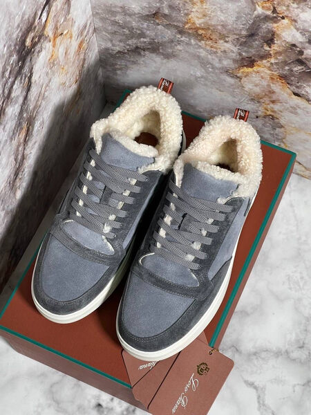 Мужские кеды Loro Piana мужской замша графитовый 103693-3