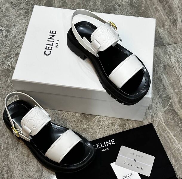 Сандалии Celine женский кожа белый 108917
