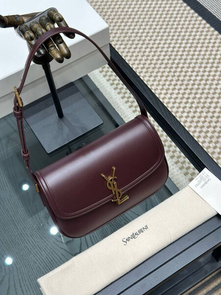 Сумка Saint Laurent женский кожа бордовый 197398-3