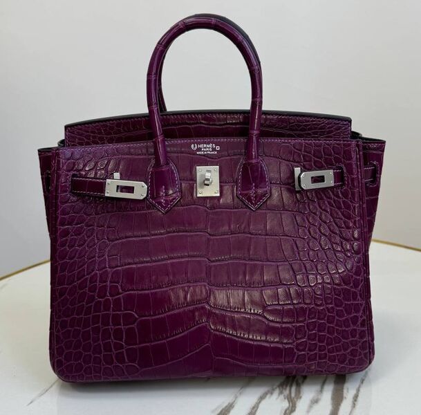 Сумка Hermès Birkin 25 женский кожа фиолетовый 162967