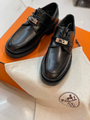 Дерби Hermès женский кожа черный 16349-7