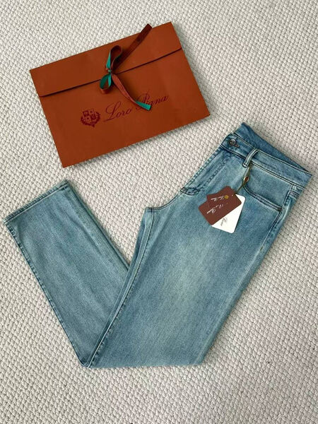 Мужские джинсы Loro Piana мужской джинса бирюзовый 179843-4