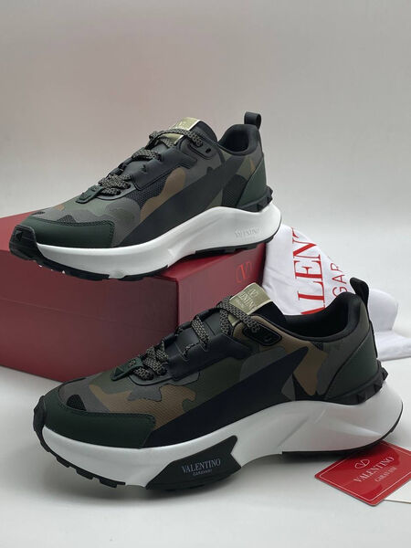 Мужские кроссовки Valentino мужской кожа болотный 162441-9