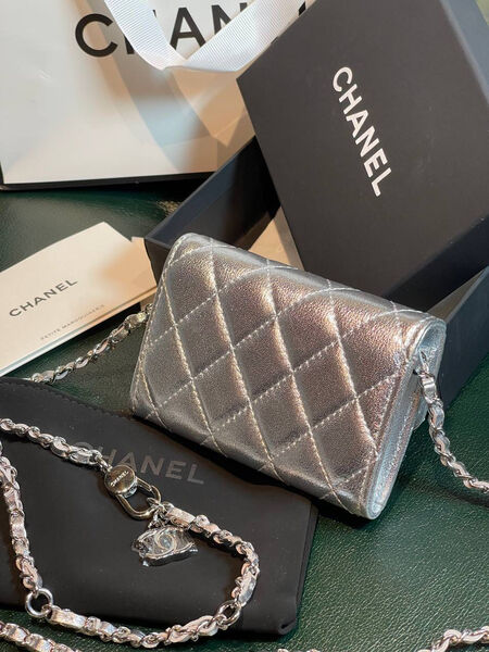Сумка Chanel Micro женский кожа графитовый 187022-2