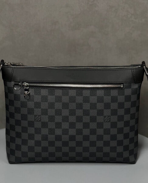 Мужская сумка мессенджер Louis Vuitton мужской кожа черный 200793-3