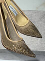 Туфли Jimmy Choo женский текстиль бежевый 98969-2