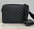 Мужская сумка мессенджер Louis Vuitton мужской канва monogram черный,серебристый 154009