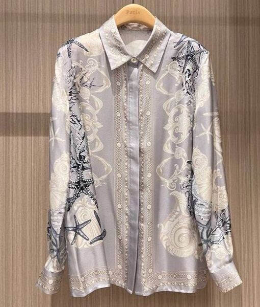 Рубашка Hermès женский графитовый 179182