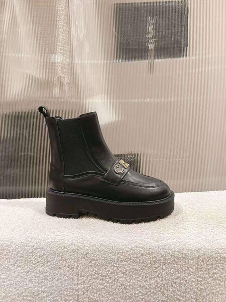 Ботинки Chanel женский кожа черный 164797-8