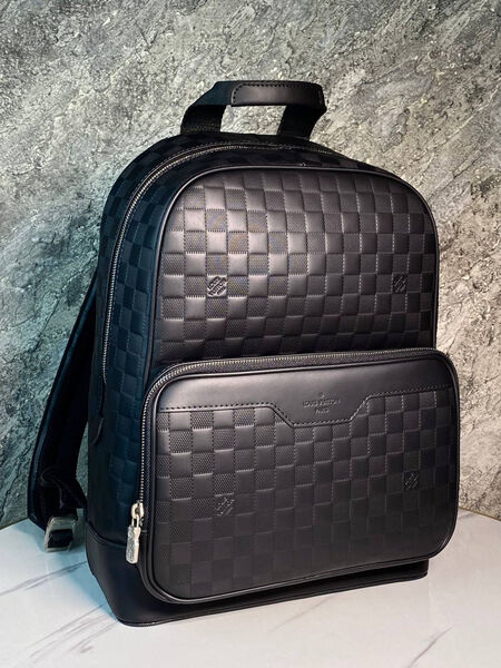 Мужской рюкзак Louis Vuitton мужской кожа черный 170384-2