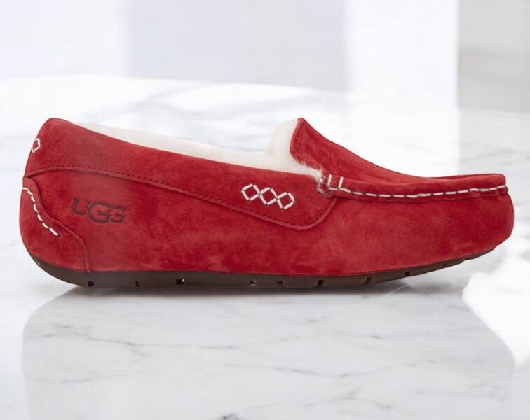 Угги Ugg Ansley женский замша бордовый 163913