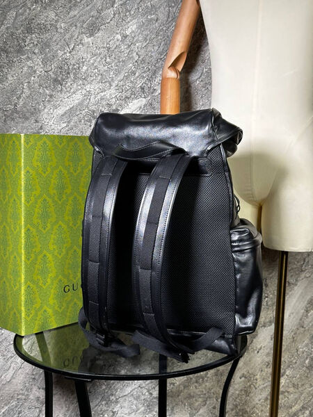 Мужской рюкзак Gucci мужской кожа черный 145923-5