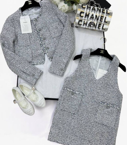 Пиджак Chanel женский твид графитовый 186166-3