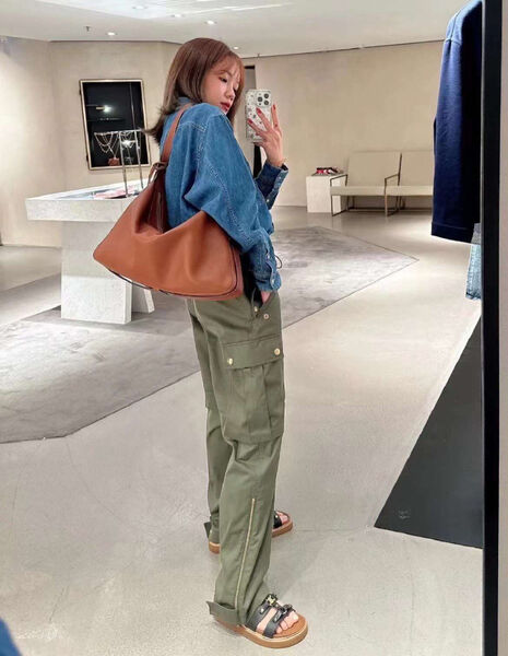 Брюки Celine женский болотный 109961