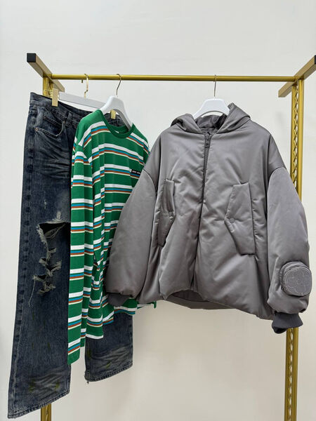 Пуховик Louis Vuitton женский графитовый 168745-2