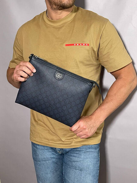 Мужская сумка мессенджер Gucci мужской канва синий 152790-3