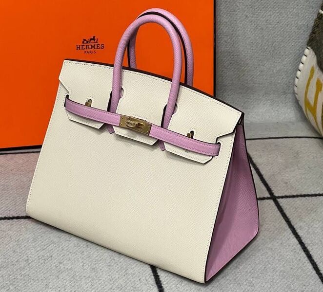 Сумка Hermès Birkin 25 женский кожа фиолетовый 122730
