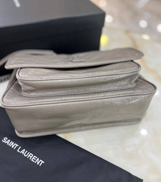 Сумка Saint Laurent Niki Medium женский кожа графитовый 160386-3