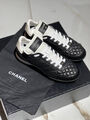 Кроссовки Chanel женский кожа черный 130314-3
