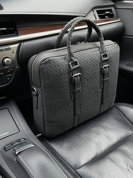 Мужской портфель Bottega Veneta мужской кожа черный 95750-2