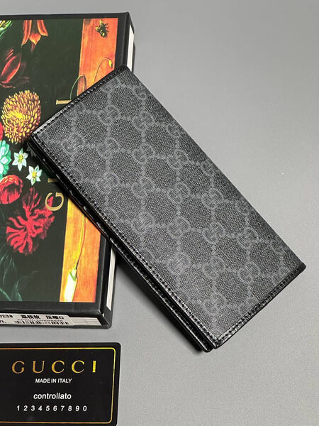 Мужской портмоне Gucci мужской канва черный 154020-2