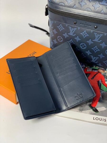 Портмоне мужской Louis Vuitton мужской кожа синий 61955-2