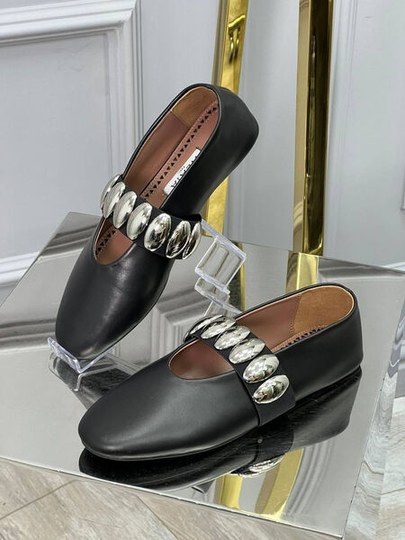 Балетки Alaïa женский кожа черный 137608-2