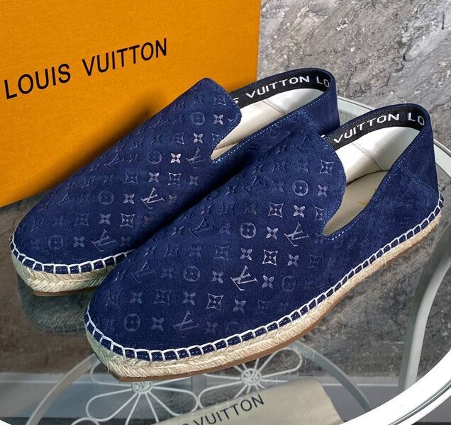 Мужские эспадрильи Louis Vuitton мужской замша синий 154401