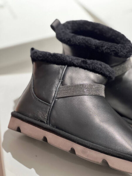 Угги Brunello Cucinelli женский кожа черный 165081-3