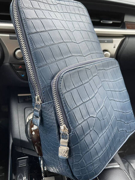 Мужская сумка слинг Louis Vuitton мужской кожа синий 113430-4