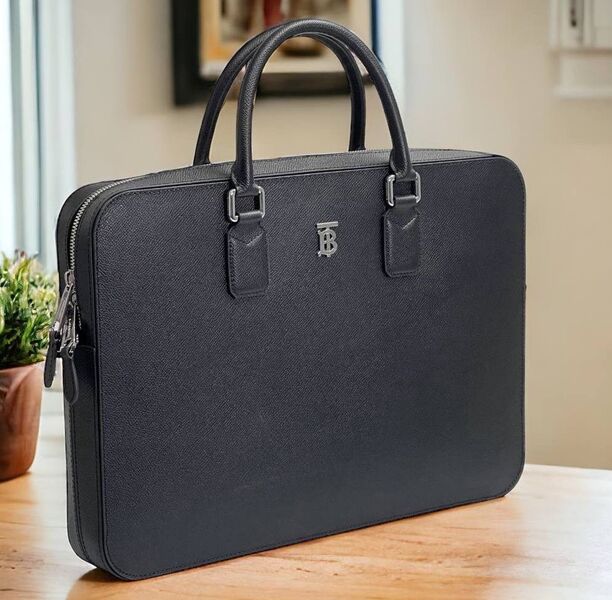 Мужской портфель Burberry мужской кожа черный 149939