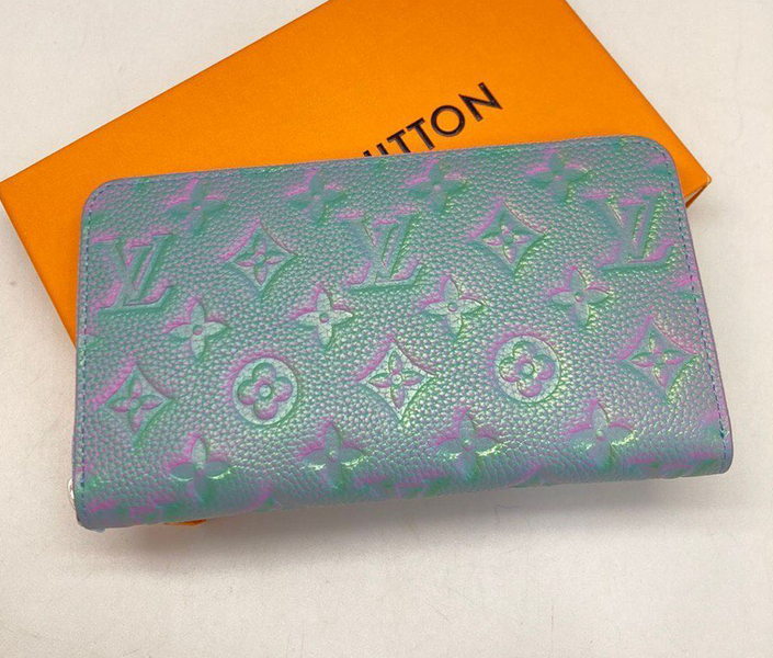 Кошелек Louis Vuitton женский кожа бирюзовый 95326