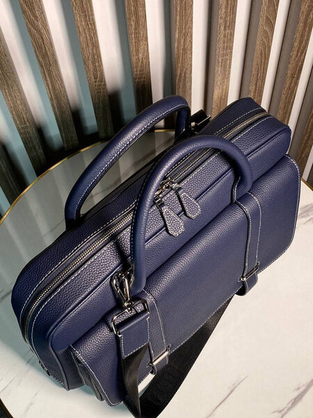Мужской портфель Hermès мужской кожа синий 164056-2