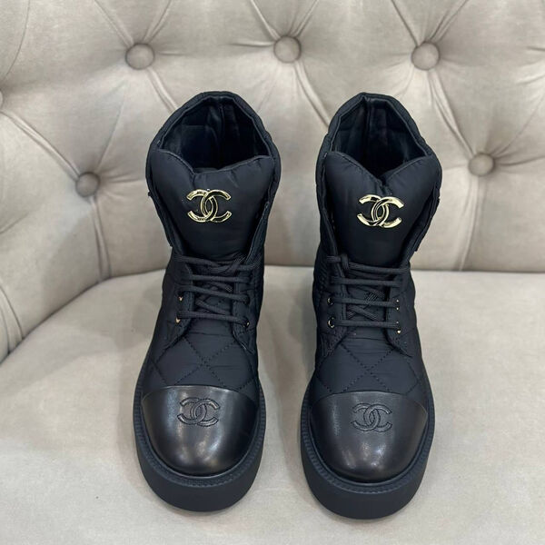 Ботинки Chanel женский кожа черный 137541-3