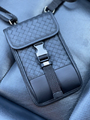 Мужская сумка мессенджер Bottega Veneta мужской кожа черный 42694-2