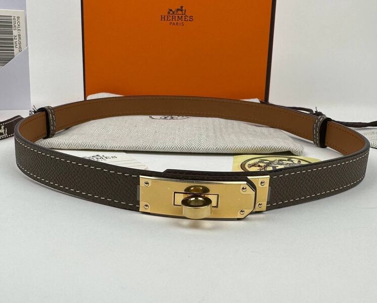 Женский ремень Hermès женский кожа графитовый 119736
