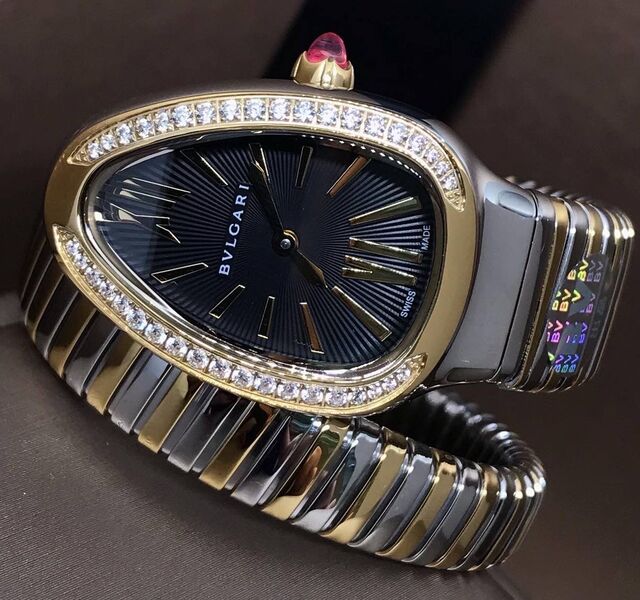Часы Bvlgari Serpenti Spiga графитовый 127677-2