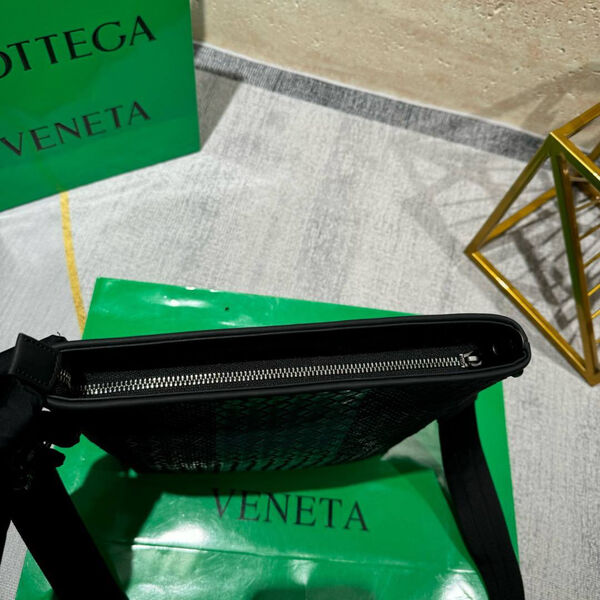 Мужская сумка мессенджер Bottega Veneta мужской черный 200791-6